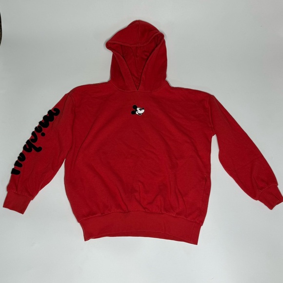 Mickey Mouse red hoodie women’s size M - Picture 1 of 4